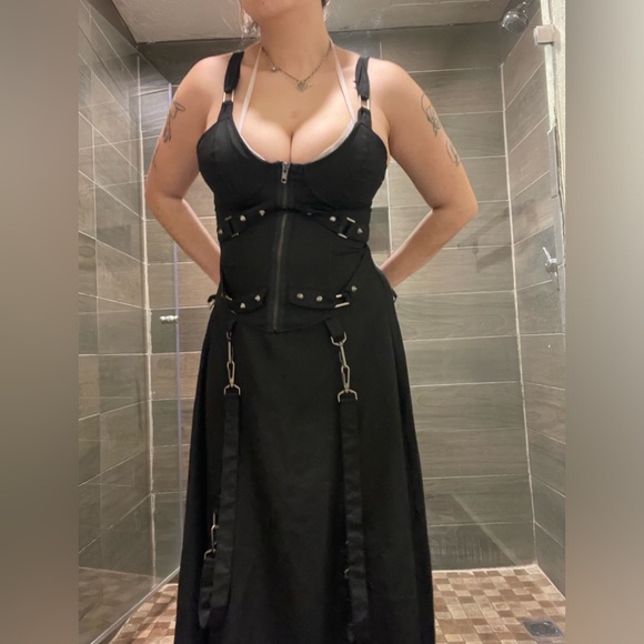 Lip Service Black Bondage Dress - Picture 3 of 11